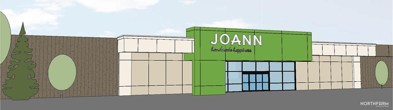 Joann Fabrics store buildinga graphic